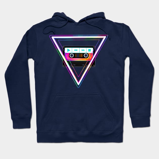 Totally Triangular 80s Cassette Tape Hoodie by Art by Deborah Camp